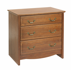 Madison 3 Drawer Chest w\/2 Equal Size Drawers & Smaller Top Drawer, 36" W